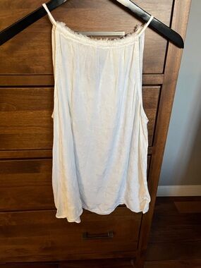 cloth & stone White Textured Spaghetti Strap Tank